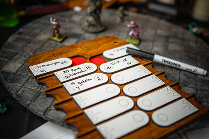 Initiative Tracker - Premium Oak & Acrylic Combat Tracker for TTRPGs
