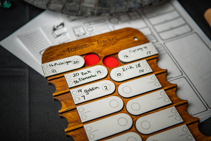 Initiative Tracker - Premium Oak & Acrylic Combat Tracker for TTRPGs