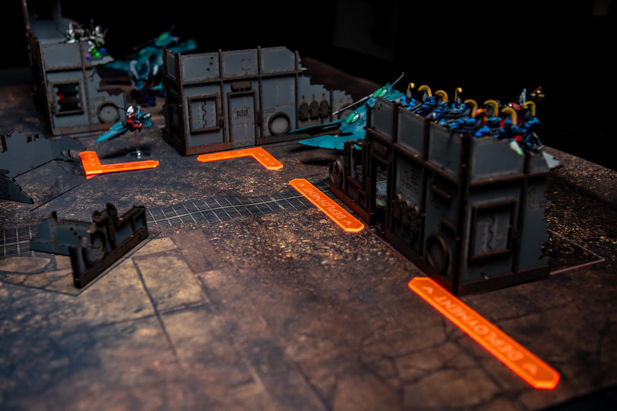 Deployment Zone Markers - Warhammer 40K Neon Acrylic Zone Markers Set