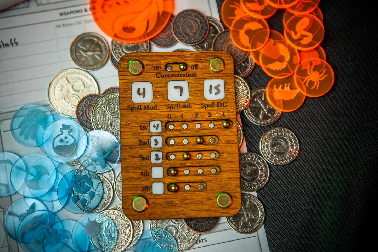Half Caster Spell Slot Tracker - D&D Paladin, Ranger & Artificer Tracker