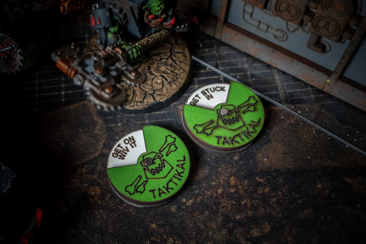Ork Taktikal Order Dials – Warhammer 40K Command Tracker Set of 6