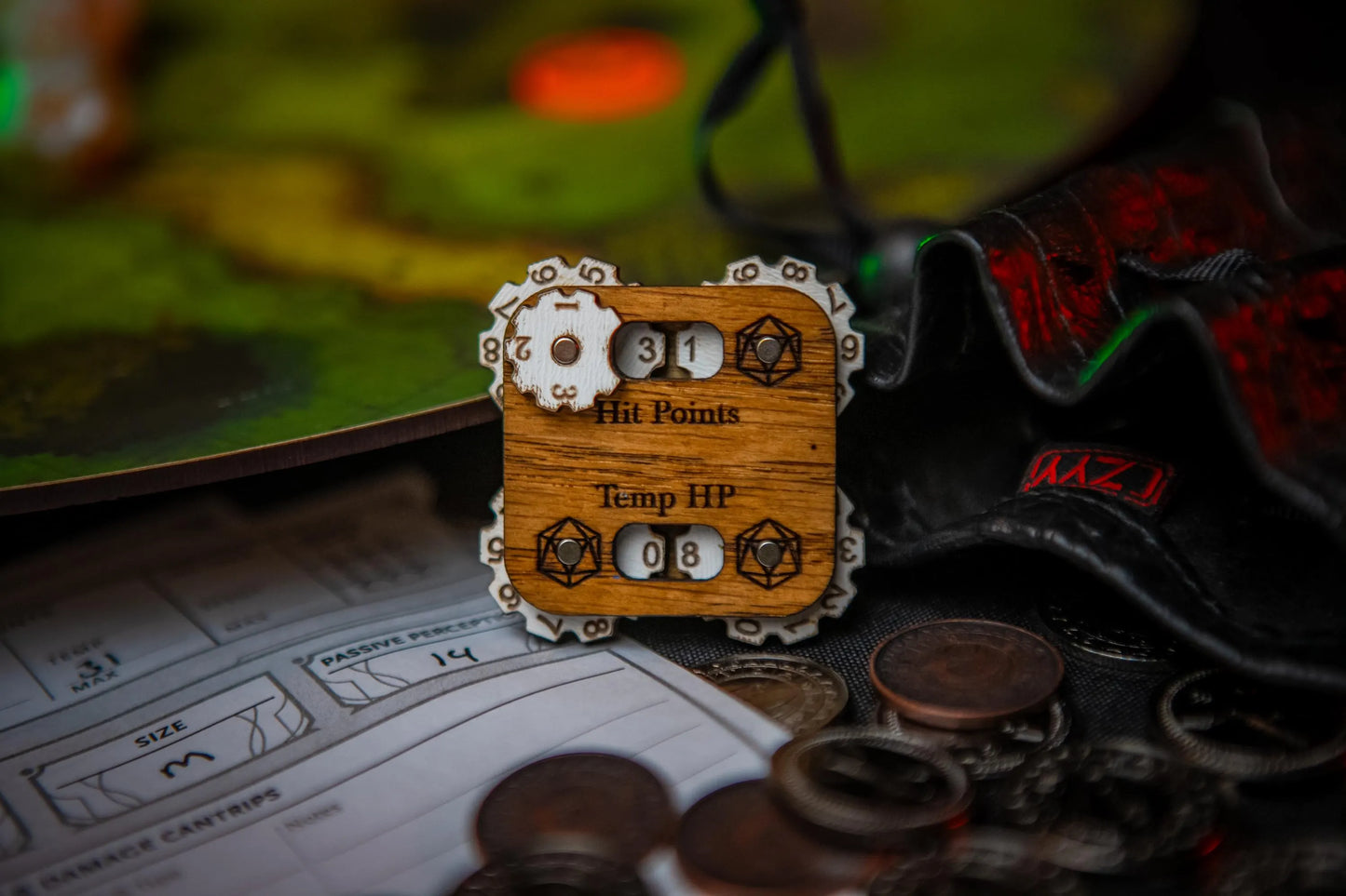 Mini Health and Temp HP Tracker - Compact TTRPG HP Tracker for D&D & Pathfinder