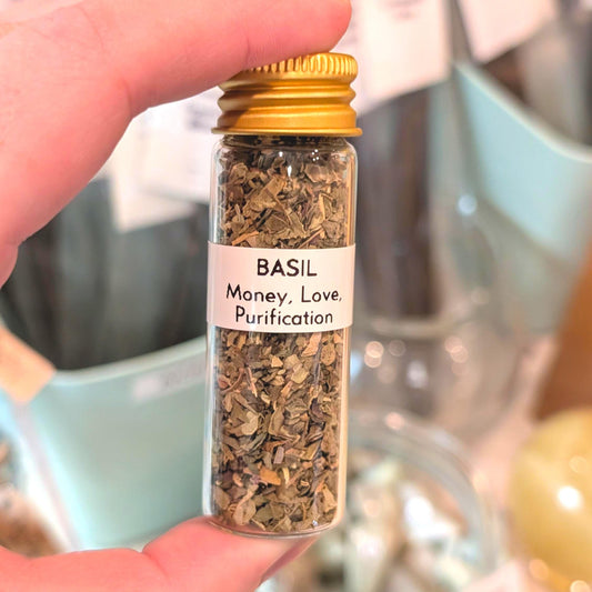 Basil - Money, Love, & Purification | 15mL Herb Glass Jar