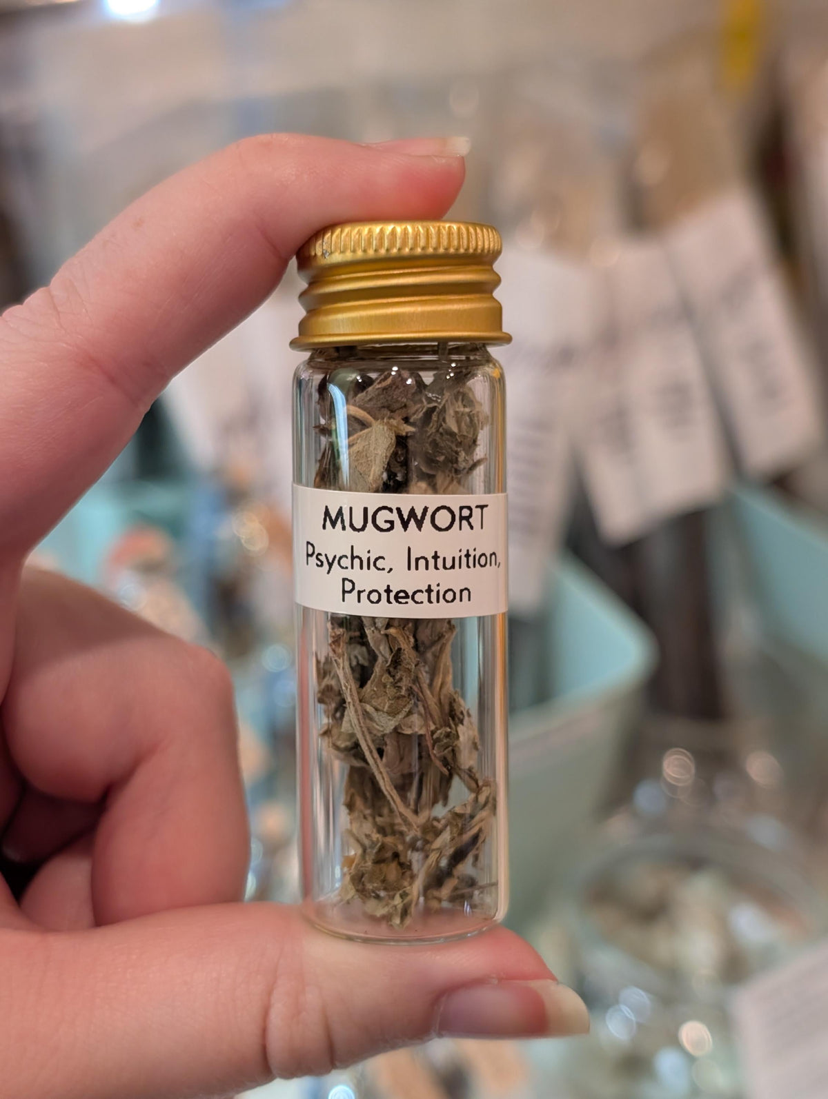 Mugwort (Wormwood) - Psychic, Intuition & Protection | 15mL Herb Glass Jar