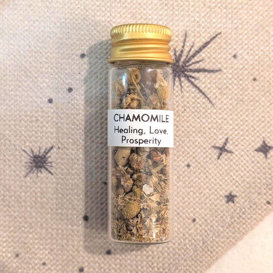 Chamomile - Healing, Love, & Prosperity | 15mL Herb Glass Jar