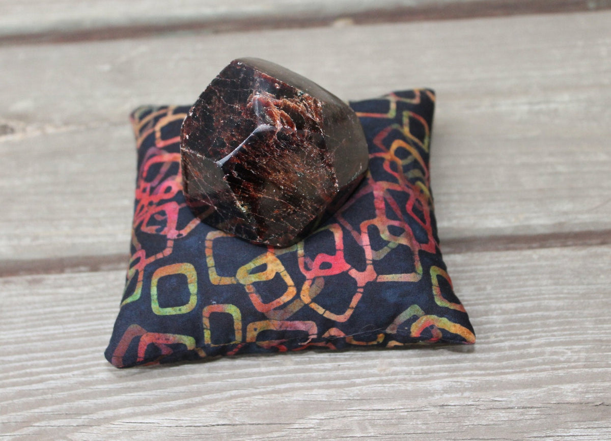 Geometric Singing Bowl Crystal Display Pillow – Batik Cushion for Crystal Spheres & Bowls