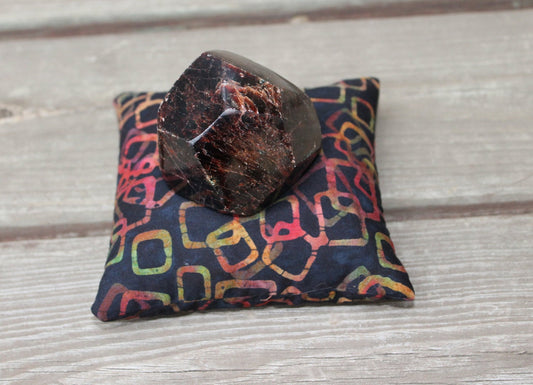 Geometric Singing Bowl Crystal Display Pillow – Batik Cushion for Crystal Spheres & Bowls