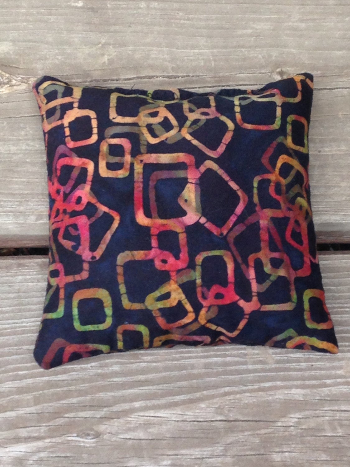 Geometric Singing Bowl Crystal Display Pillow – Batik Cushion for Crystal Spheres & Bowls
