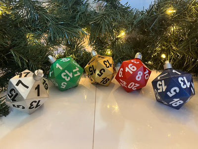 Christmas Ornament - D20 Oversized Dice | Availably in Several Colors