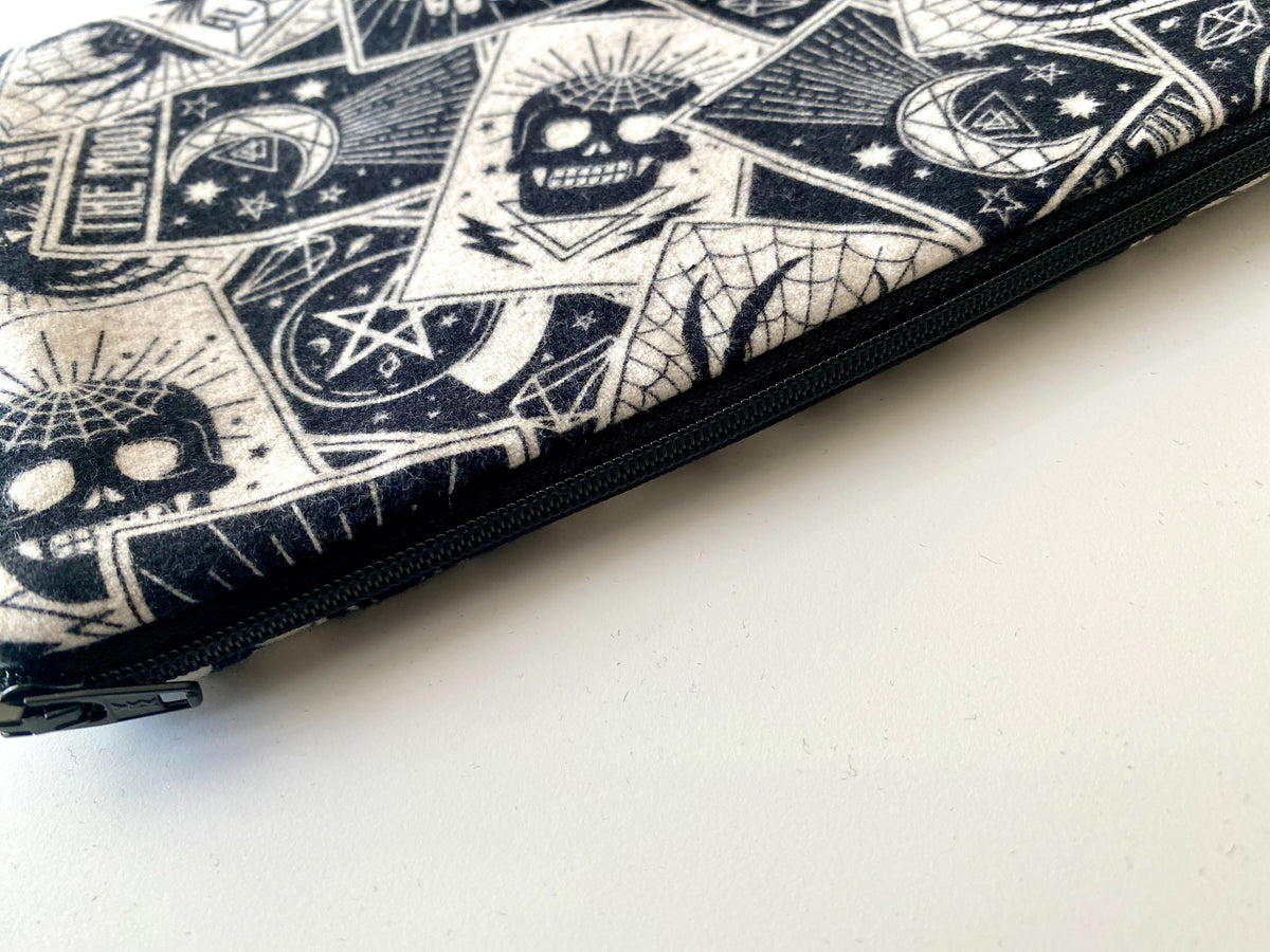 Witchy Tarot Bag - Goth Zipper Pouch