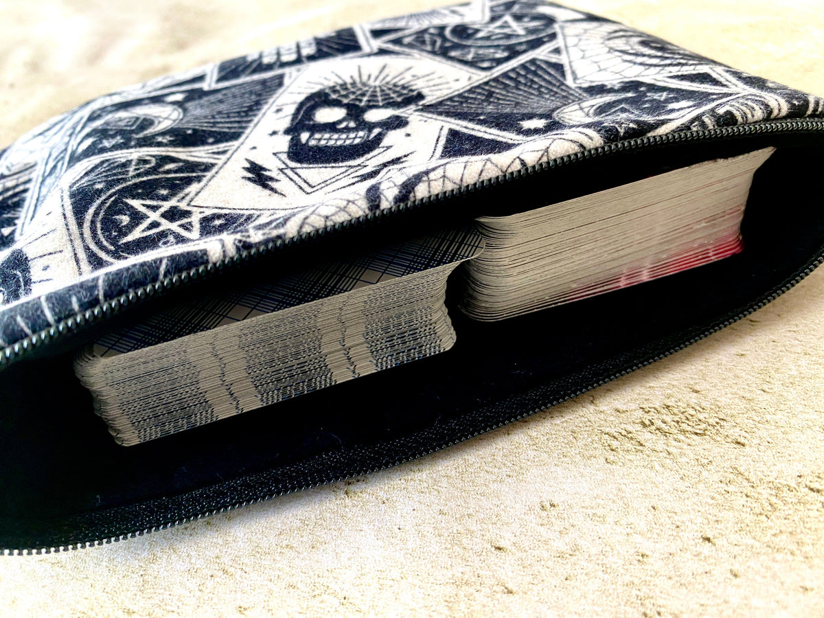 Witchy Tarot Bag - Goth Zipper Pouch