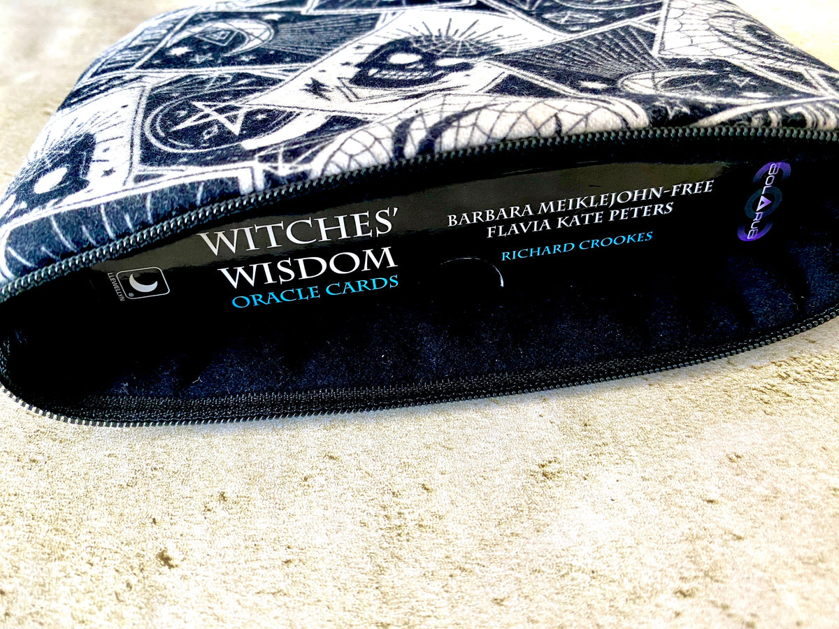 Witchy Tarot Bag - Goth Zipper Pouch