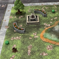 3x3 'Park' F.A.T. Mat Battle Gaming Mat