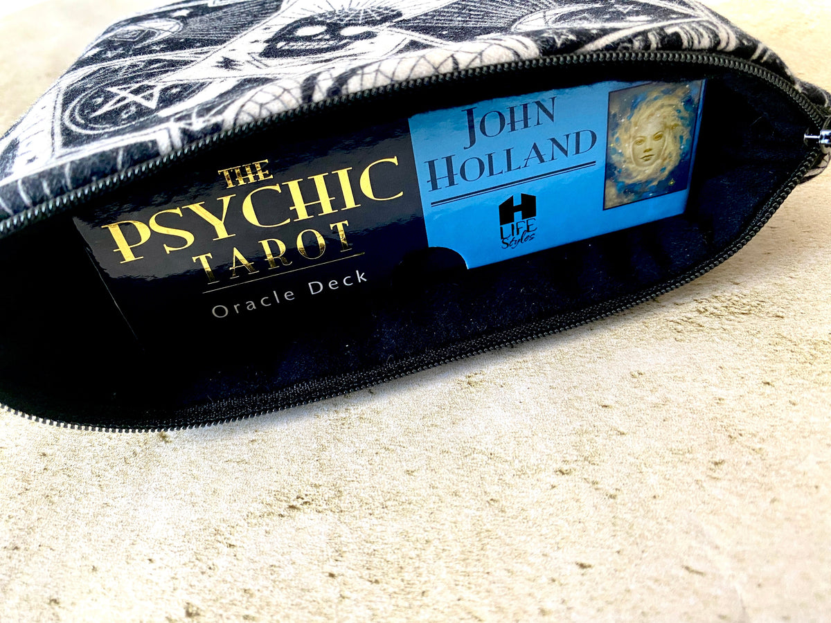 Witchy Tarot Bag - Goth Zipper Pouch