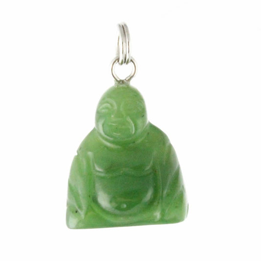 Jade Buddha Charm — 15mm Canadian Nephrite Jade