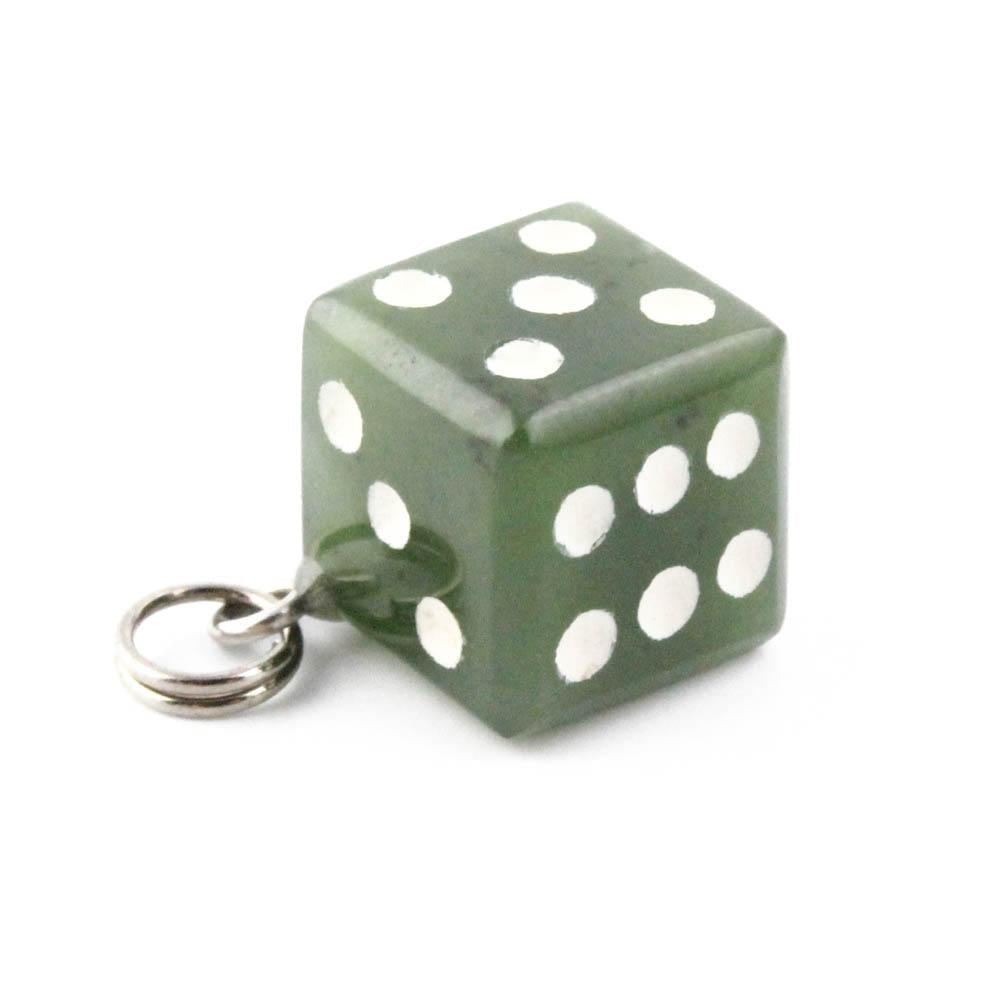 Jade Dice Charm — Canadian Nephrite Jade
