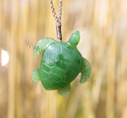 Jade Turtle Pendant — Canadian Nephrite Jade (3710)