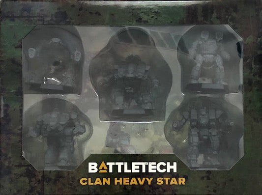 BattleTech: Clan Heavy Star – 5 OmniMech Miniatures (Behemoth, Supernova & More)