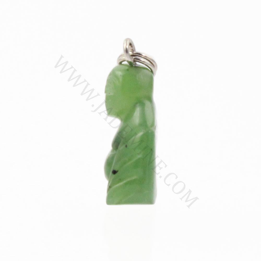 Jade Buddha Charm — 15mm Canadian Nephrite Jade
