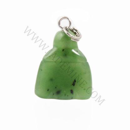 Jade Buddha Charm — 15mm Canadian Nephrite Jade