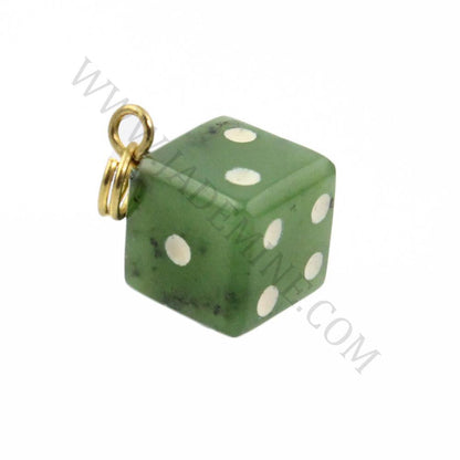 Jade Dice Charm — Canadian Nephrite Jade