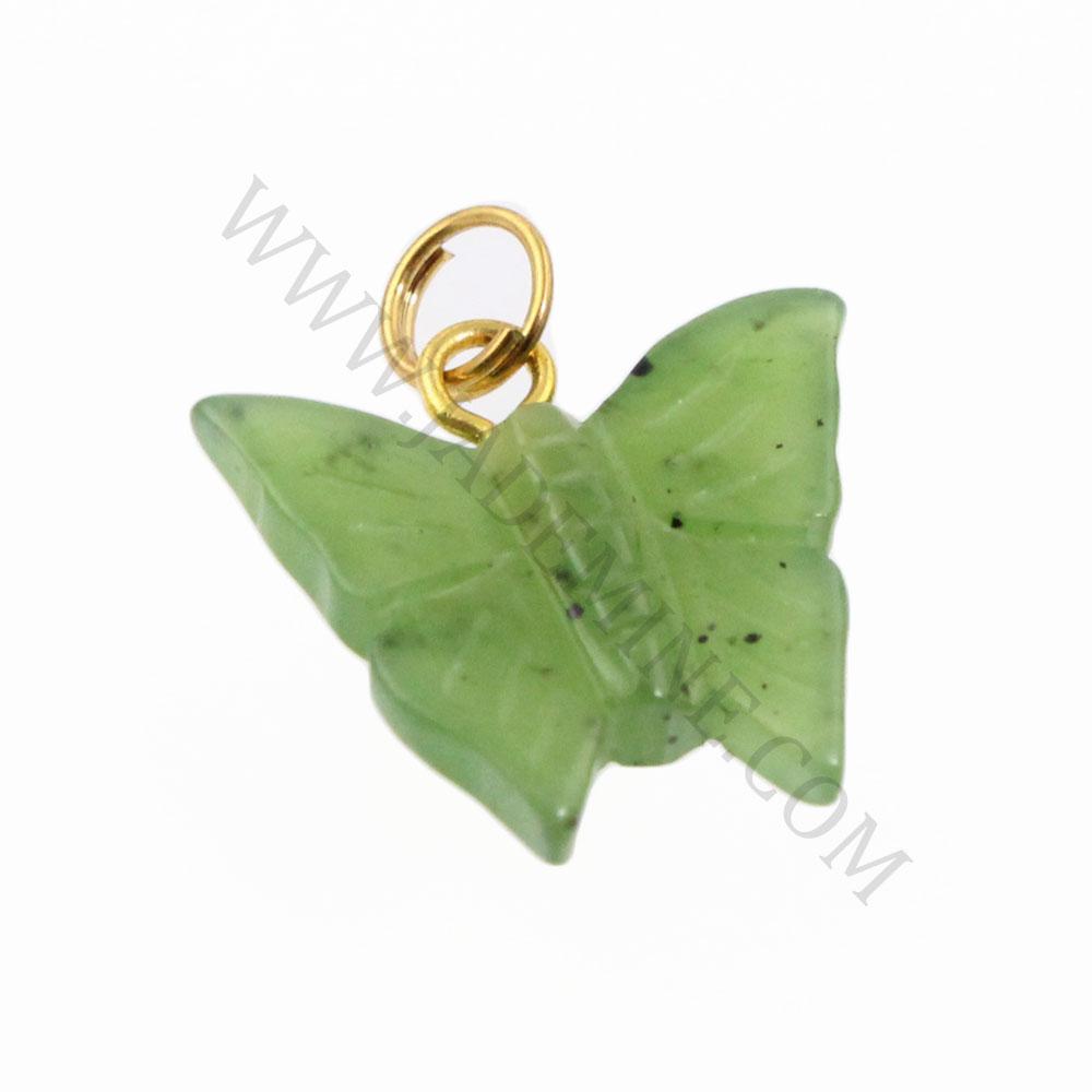 Jade Butterfly Charm — Canadian Nephrite Jade