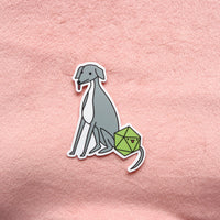 Italian Greyhound D20 Dice Buddy Stickers