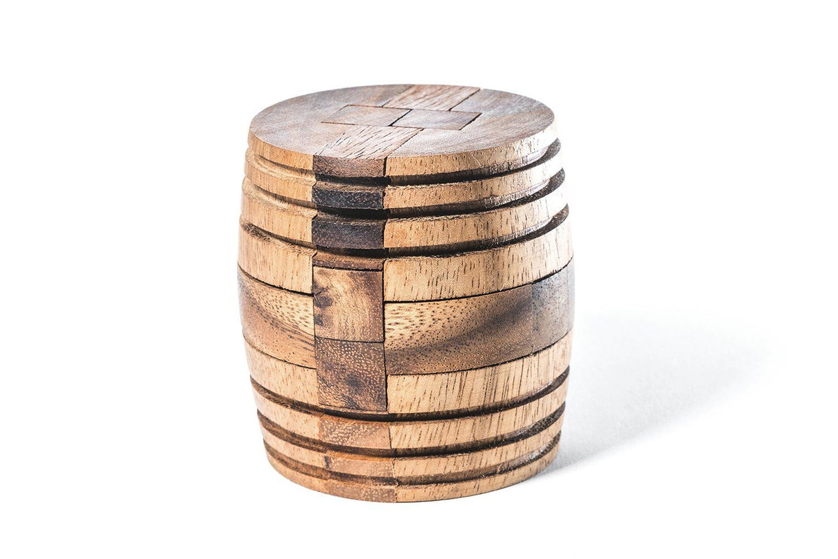 Japanese Barrel Puzzle - Wooden Interlocking Brain Teaser Puzzle
