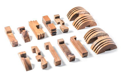 Japanese Barrel Puzzle - Wooden Interlocking Brain Teaser Puzzle