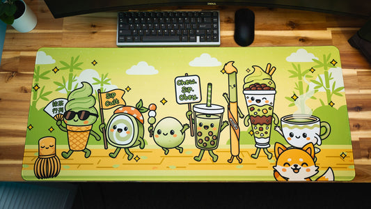 "Sip Cult" — Kawaii Deskmat