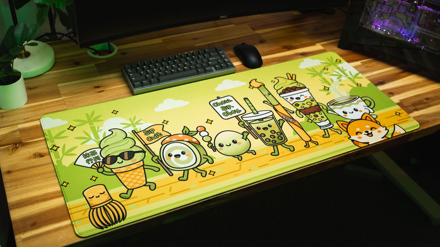 "Sip Cult" — Kawaii Deskmat