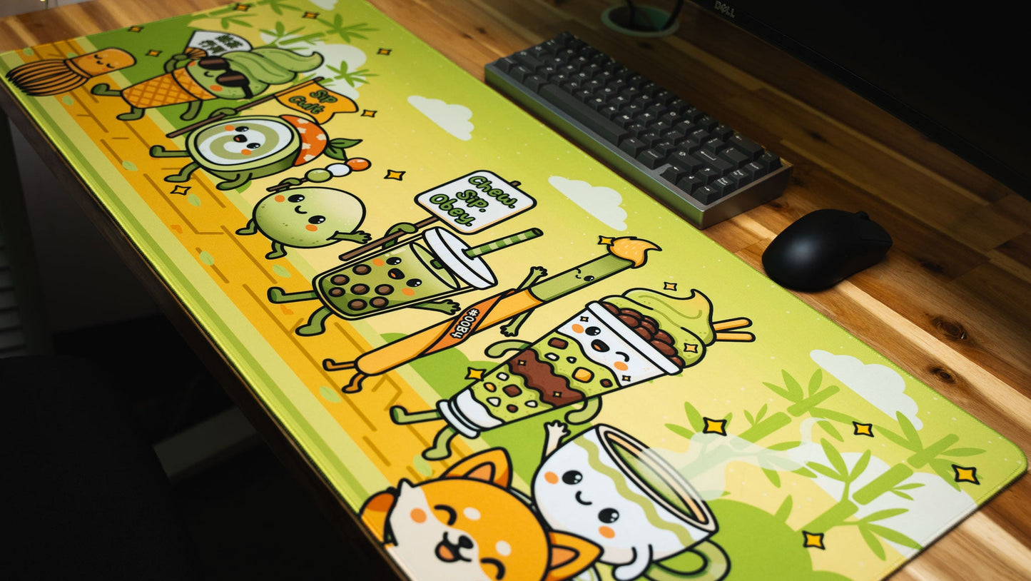 "Sip Cult" — Kawaii Deskmat