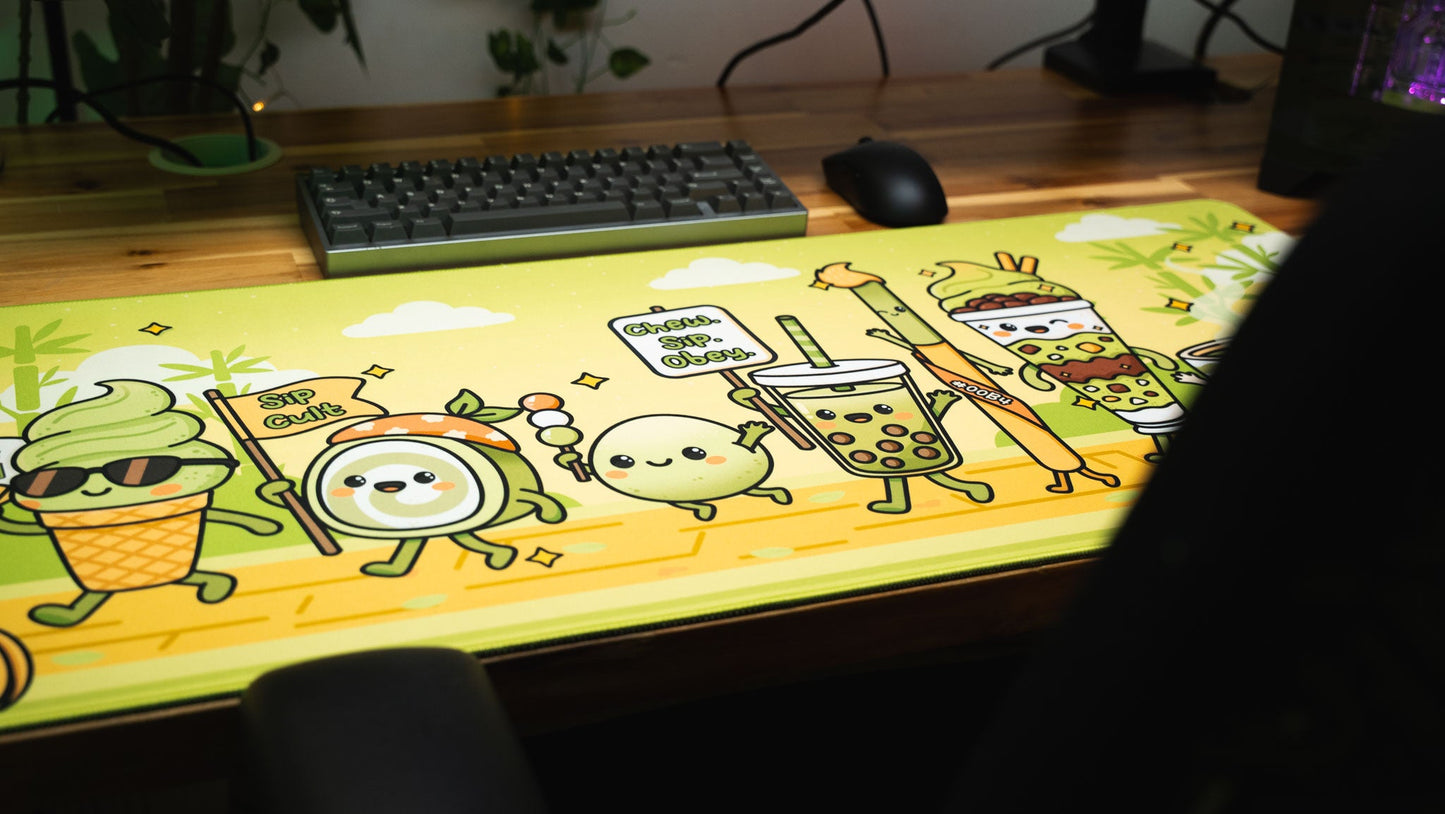 "Sip Cult" — Kawaii Deskmat