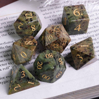 Jasper Gemstone Dice Set