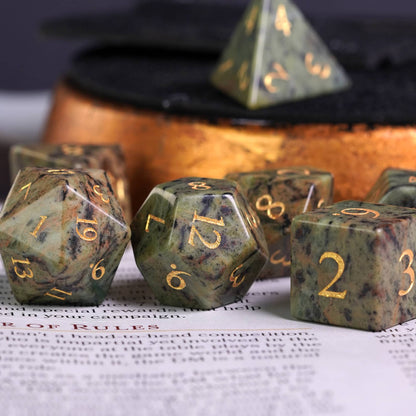 Jasper Gemstone Dice Set