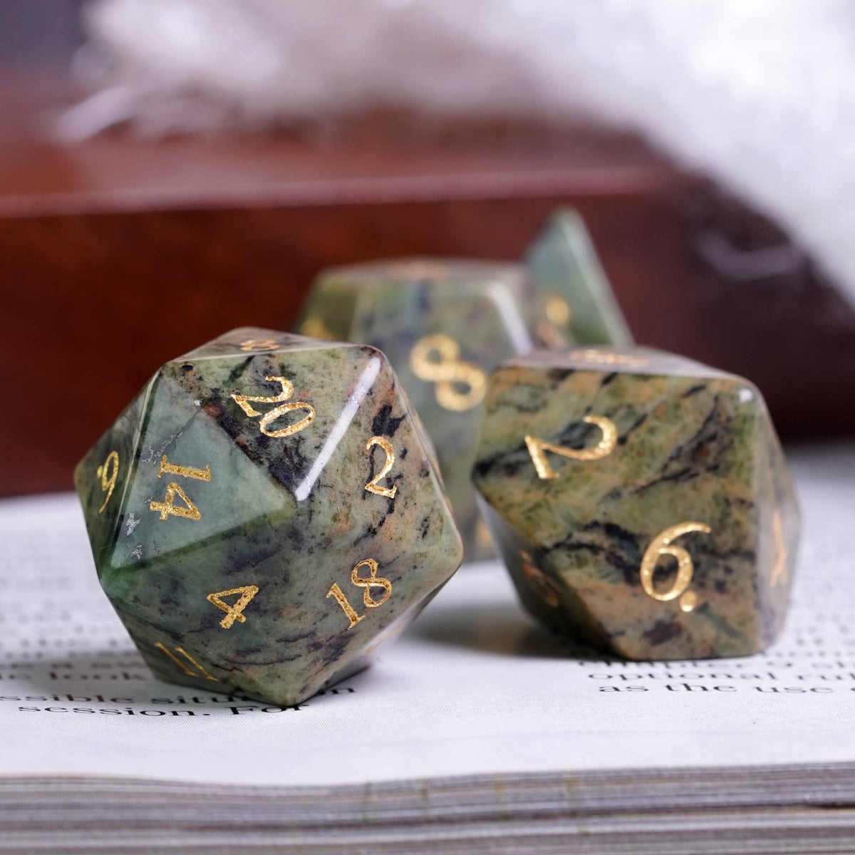 Jasper Gemstone Dice Set