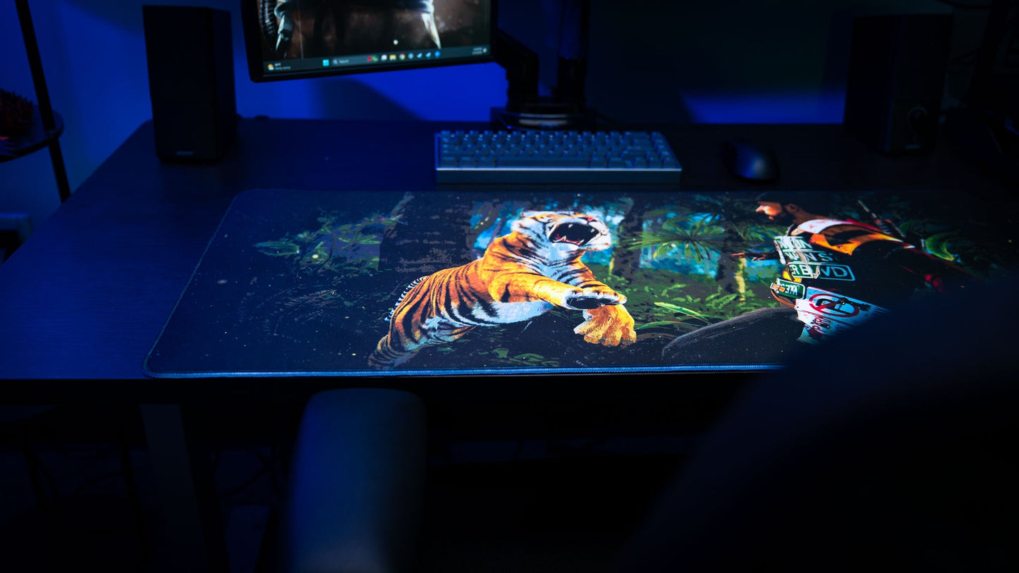 "Jungle Ambush" — Rust Deskmat