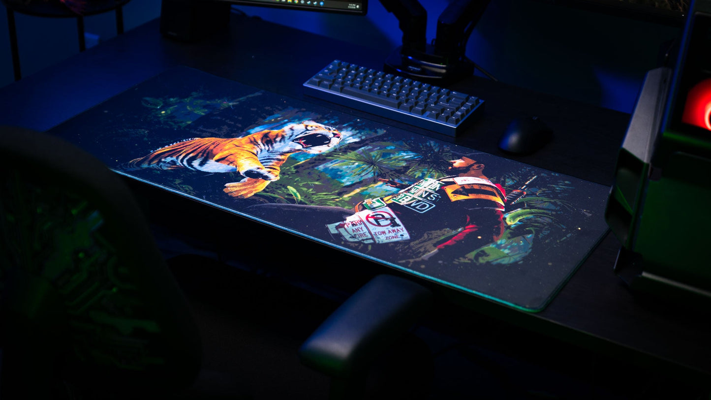 "Jungle Ambush" — Rust Deskmat