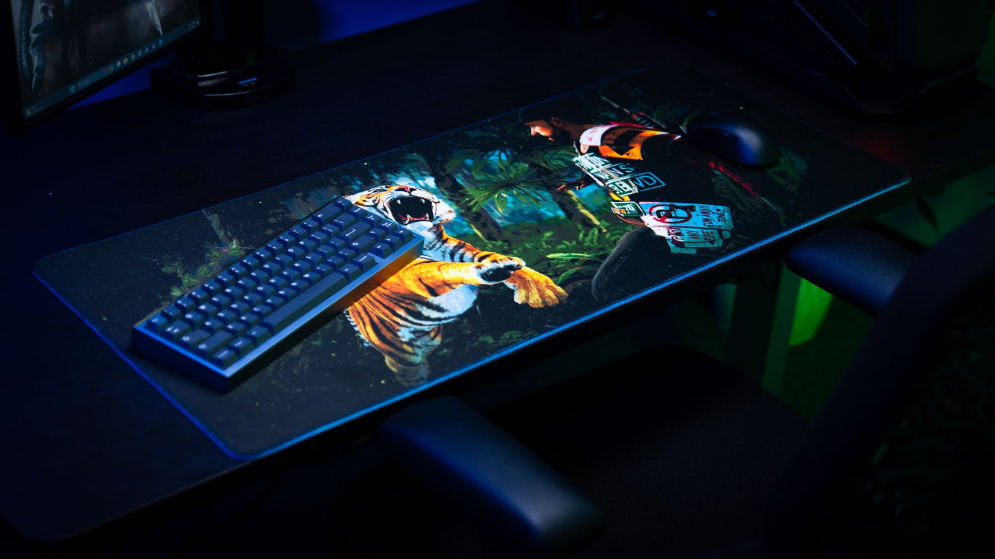 "Jungle Ambush" — Rust Deskmat