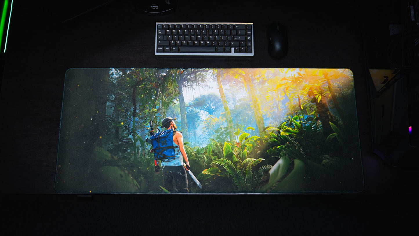 "Jungle Exploration" — Rust Deskmat