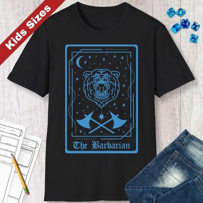 Kids Sizes The Barbarian Tarot Card T-Shirt