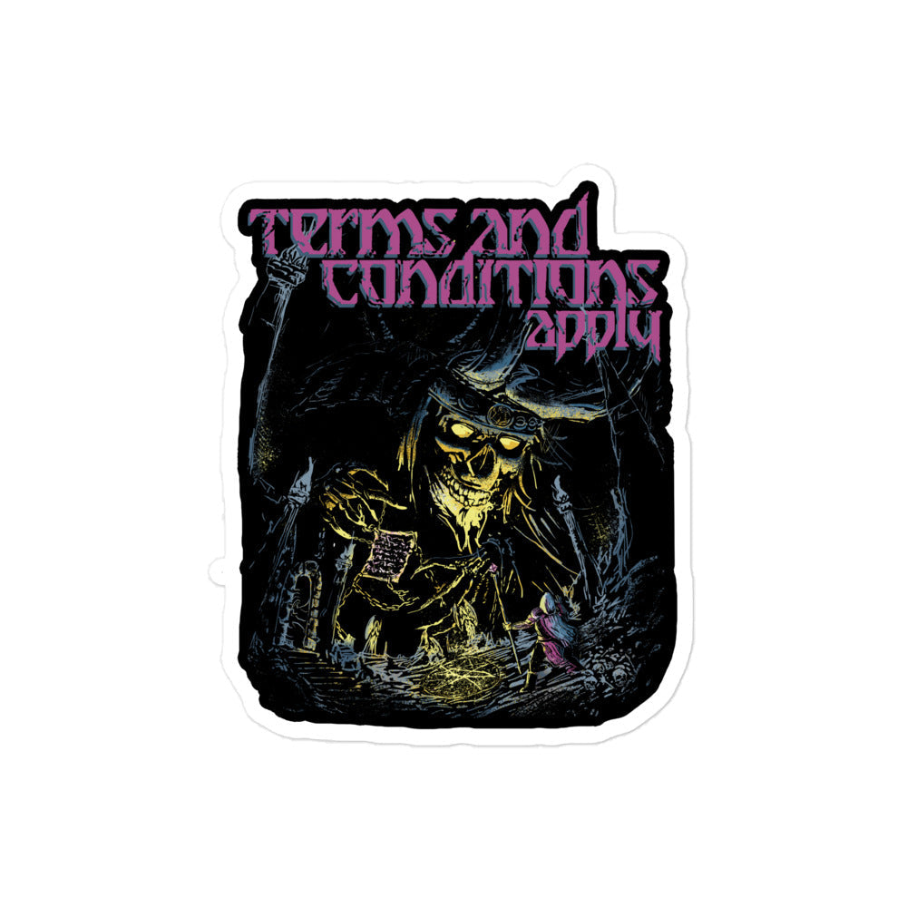 Terms and Conditions Apply — Undying Warlock D&D Sticker