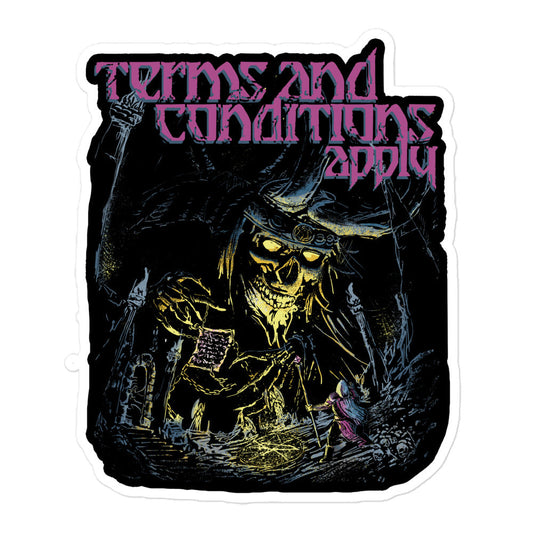 Terms and Conditions Apply — Undying Warlock D&D Sticker