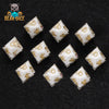 White Labrador Resin D10 Dice Set + Gold Numerals (D10 Dice)