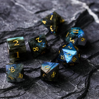 Labradorite Gemstone Dice Set