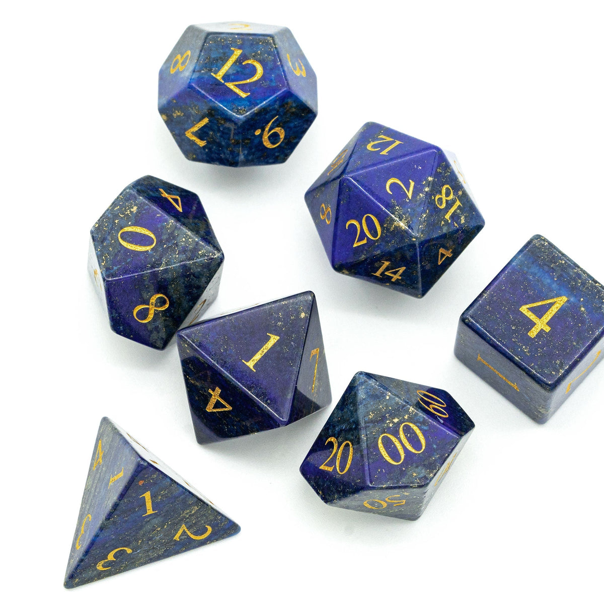 Lapis Lazuli Gemstone Dice Set