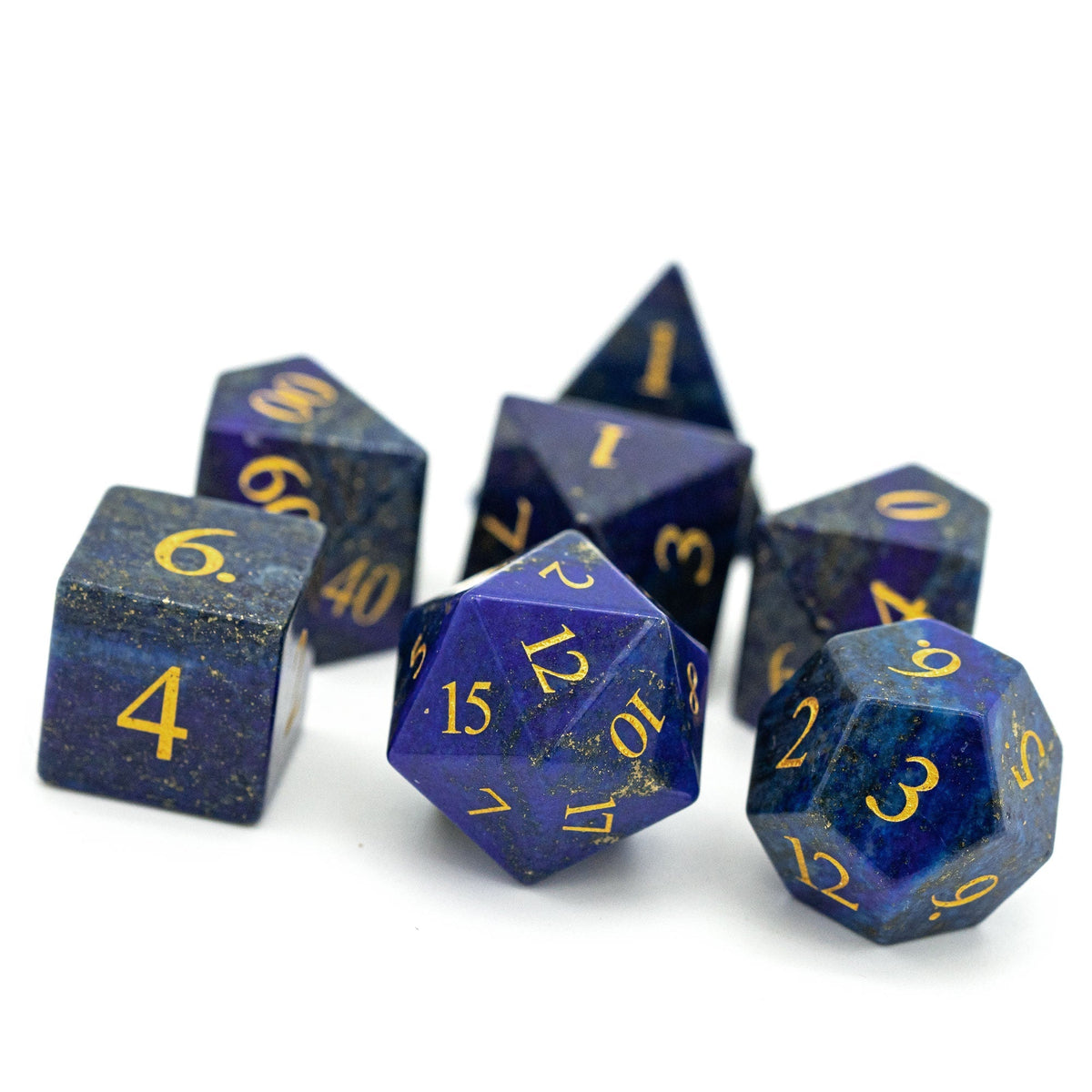 Lapis Lazuli Gemstone Dice Set