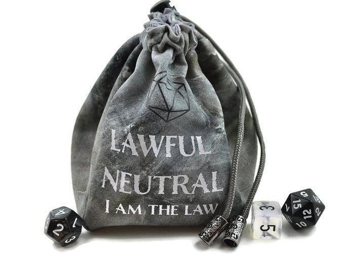 Lawful Neutral Dice Bag, Tan