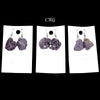 Lepidolite Rough Earrings with Silver Plated Wire (0.5 To 1 Inch) (1 Pair)