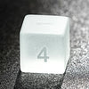 Light yellow gummy frosted and smooth gemstone dice set